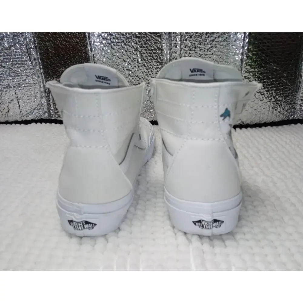 VANS Sk8-Hi Tapered High Top White Women Canvas Sneakers Skate Size M 5.5 W 7